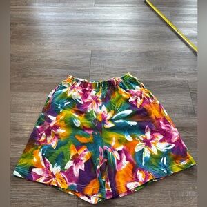Vintage Carole Little floral shorts
